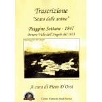 Trascrizione “Stato delle anime” Piaggine Sottane - 1847. Ovvero Valle dell’Angelo dal 1873 a cura di Piero D’Orsi